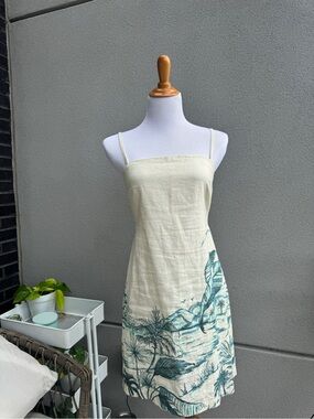 Abercrombie and Fitch Mini Romper with Teal Tropical Print